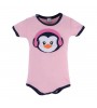 Conjunto body Pinguim | Cor: Rosa e Azul